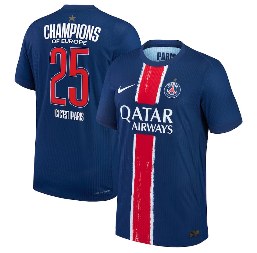 MAILLOT DU PSG (ÉDITION COLLECTOR) CHAMPIONS OF
EUROPE 2025